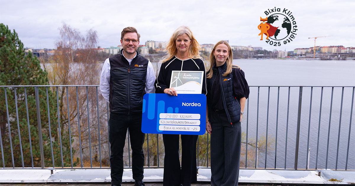 Koloniträdgårdsförbundet tilldelas klimatstipendium på 250 000 kronor